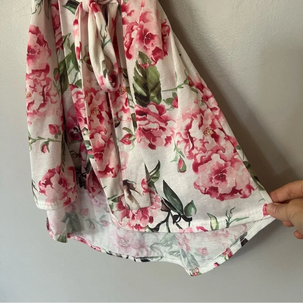 Show Me Your Mumu Floral Robe Feminine Knee Length Belted